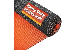 DLYYPLUS 36" x 59" Heavy Duty Oil Spill Mat, Upgraded Garage Floor Mat for Under Car, 1/4" Waterproof Rubber Bottom Absorbs O
