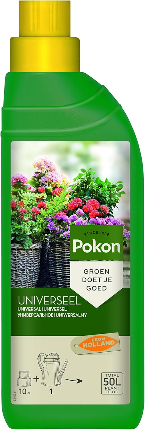 Pokon Universal Flüssigdünger für alle Grün- und Blühpflanzen und Zimmerpflanzen mit extra Eisen, 500ml