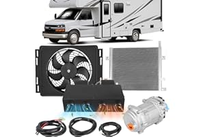 CNYGO Universal 12 Volt DC Under Dash Air Conditioner Heating and Cooling 10000 BTU A/C Unit Kit, Electric Heater System with Evaporator Condenser Compressor for Classical Car Van Truck ATV Pickup Tractor