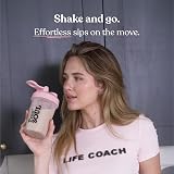 Free Soul Protein Shaker Bottle 400ml Pink with Mixball BPA Free view 2
