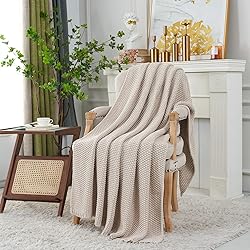 Longhui bedding Chunky Cable Knit Throw Blanket