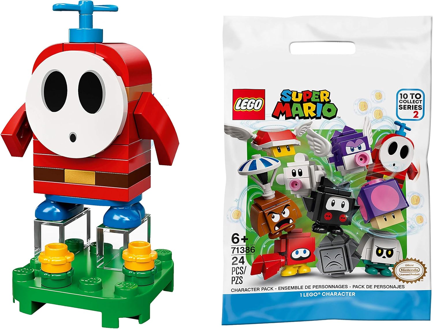 Amazon レゴ Lego スーパーマリオ キャラクター パック シリーズ2 プロペラヘイホー Fly Guy ブロック おもちゃ