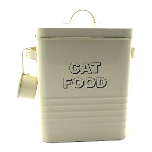 Vintage Retro Style Matt Enamel CAT FOOD Tin Cream Amazon.co.uk