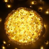 ZGWJ 100PCs Warm White Balloon Lights Mini, Battery Powered, Long Standby Time Waterproof Tiny Led Round Light for Paper Lantern Latex Clear Balloon Wedding Party Christmas Halloween Decoration