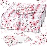 PerKoop 100 Packs Tissues Travel Size Disposable Pocket Facial Tissues Bulk, 3 Ply, Travel Wedding Guest School Wallet Purse Home Supplies(Cherry Blossoms)