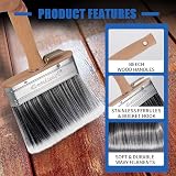Genixart 5 inch Shed Fence Paint Brush Wooden Handle Deck Stain Masonry Limewash view 4