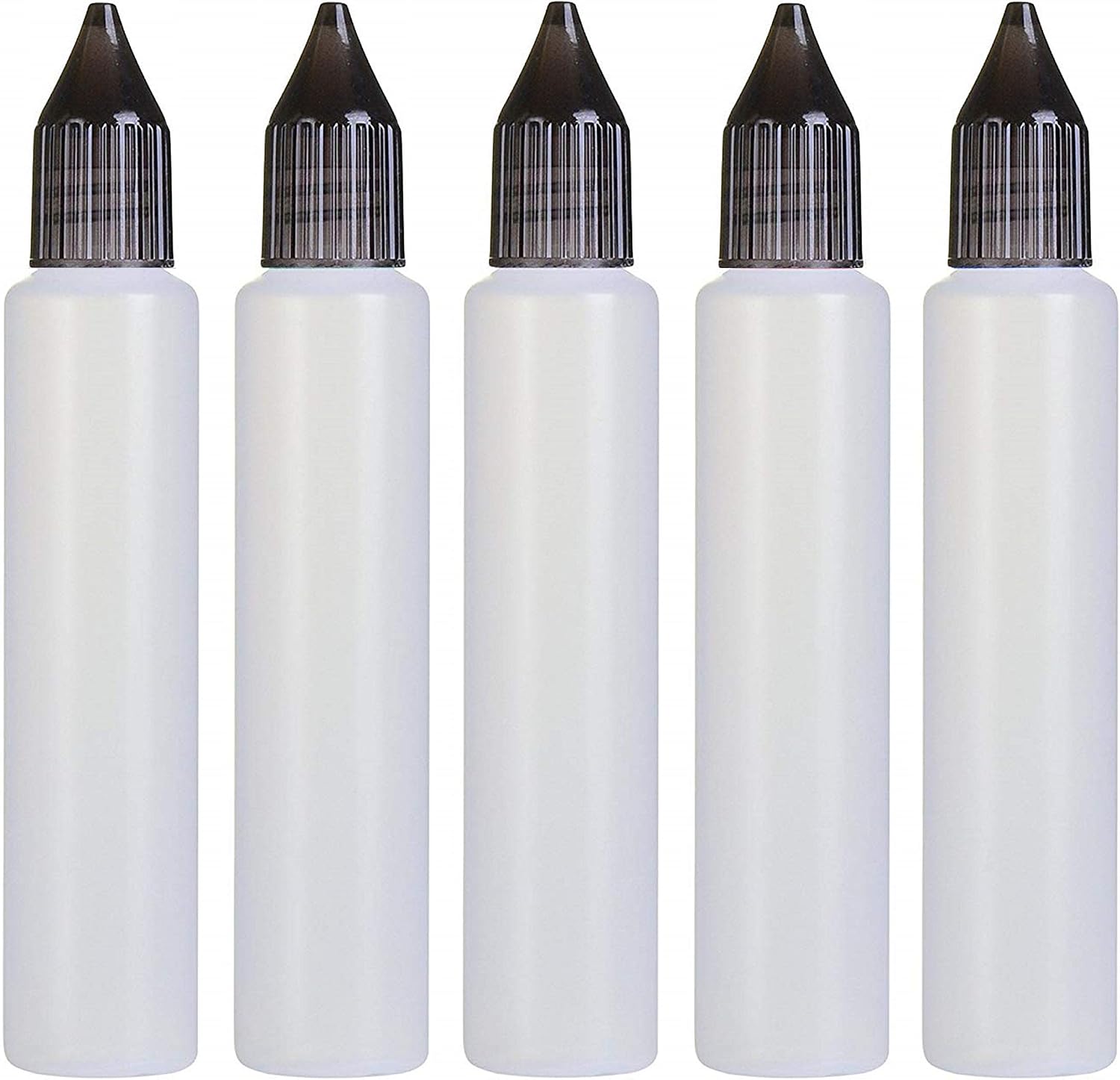 Wizard Vapes 30ml Unicorn Pen-Style Dropper Bottles x 5 (Black), 5 Count (Pack of 1)