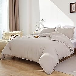 Smoofy Oatmeal Comforter Set King Size 3pcs Boho