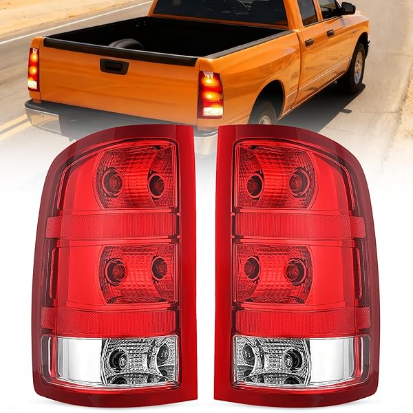 NILIGHT TAILLIGHT ASSEMBLY COMPATIBLE WITH 2007 2008 2009 2010 2011 2012 2013 GMC SIERRA 1500 2500HD 3500HD REAR LAMP REPLACEMENT OE STYLE DRIVER AND PASSENGER SIDE