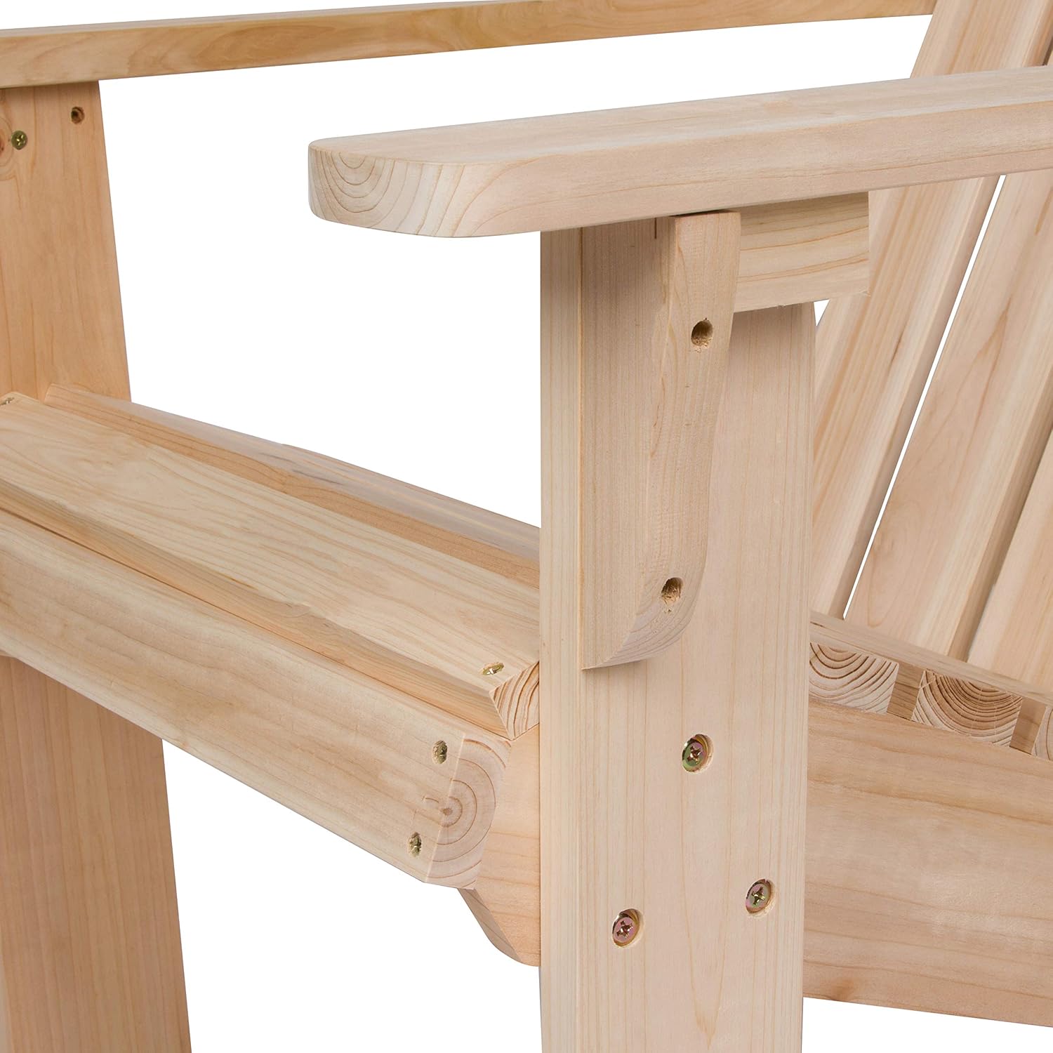 Shine Company Inc. 4618N Marina Adirondack Chair, Natural : Garden & Outdoor