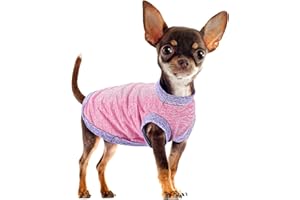 PAIAITE Chic Ion Polyester Dog Vest: Adorable Fashion Apparel for Small, Medium, and Large Breeds, Moisture-Wicking, Soft, Anti-Static, Durable, and Easy-to-Clean Design - Pink XS