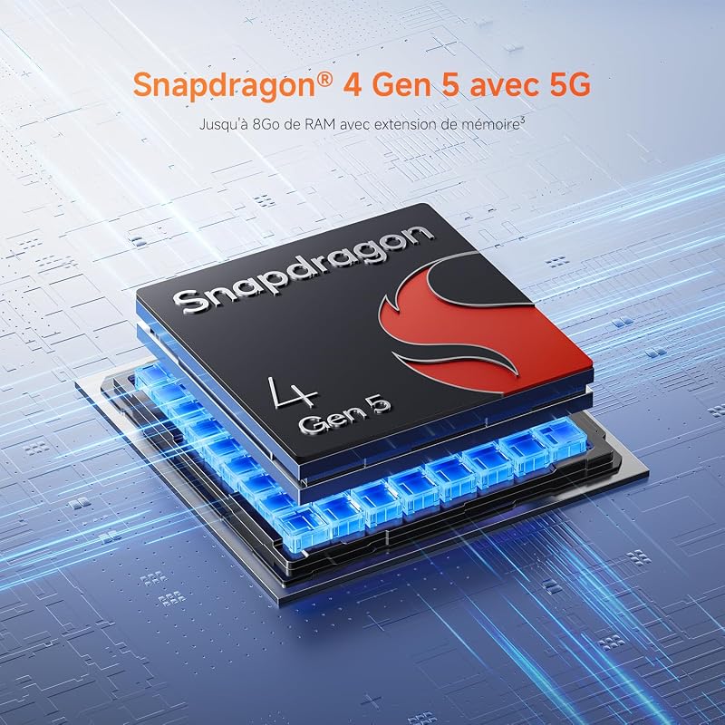 REDMI 17 5G, Smartphone 4+256 Go, Noir, Batterie 7500 mAh, Charge 45 W