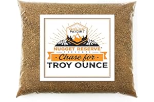 GOLDN PAYDIRT Nugget Reserve 'Top Secret Chase for Troy Ounce' - Gold Nugget Paydirt Panning Concentrate Pay Dirt Bag - Gold Prospecting