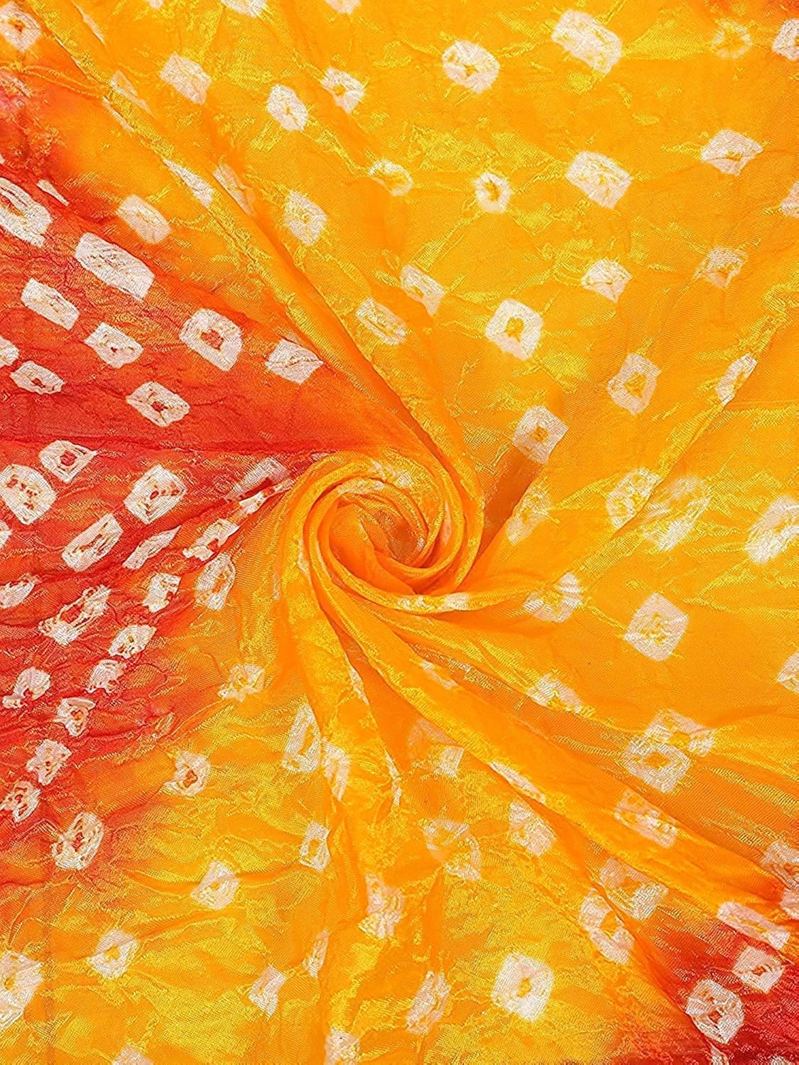 womens dupatta silk bandej with pure gota work (red/black/yellow)