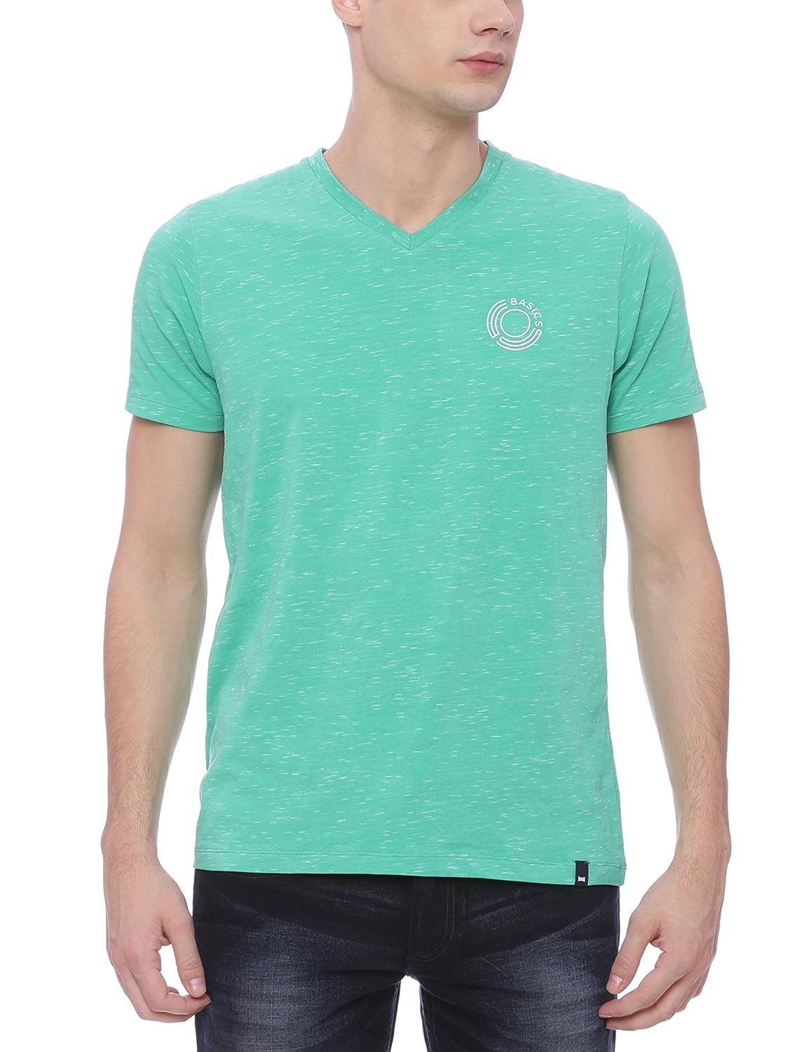 green muscle fit shirt