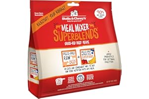 Stella & Chewy’s Freeze Dried Raw Grass-Fed Beef Meal Mixers – SuperBlends Dog Food Topper – Grain Free, Protein Rich Recipe 