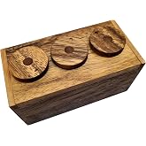 3 Wheel Combination Secret Lock Puzzle Box