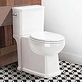 Alphabath 17“ Comfort Height Toilet with Soft close seat, Skirted Toilets for Bathroom, Nano Self-Cleaning Glaze, 1.27 GPF Po