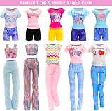 Miunana 110 Doll Clothes 11.5 Inch Fashion Outfits Set Dresses Shoes Hangers view 5