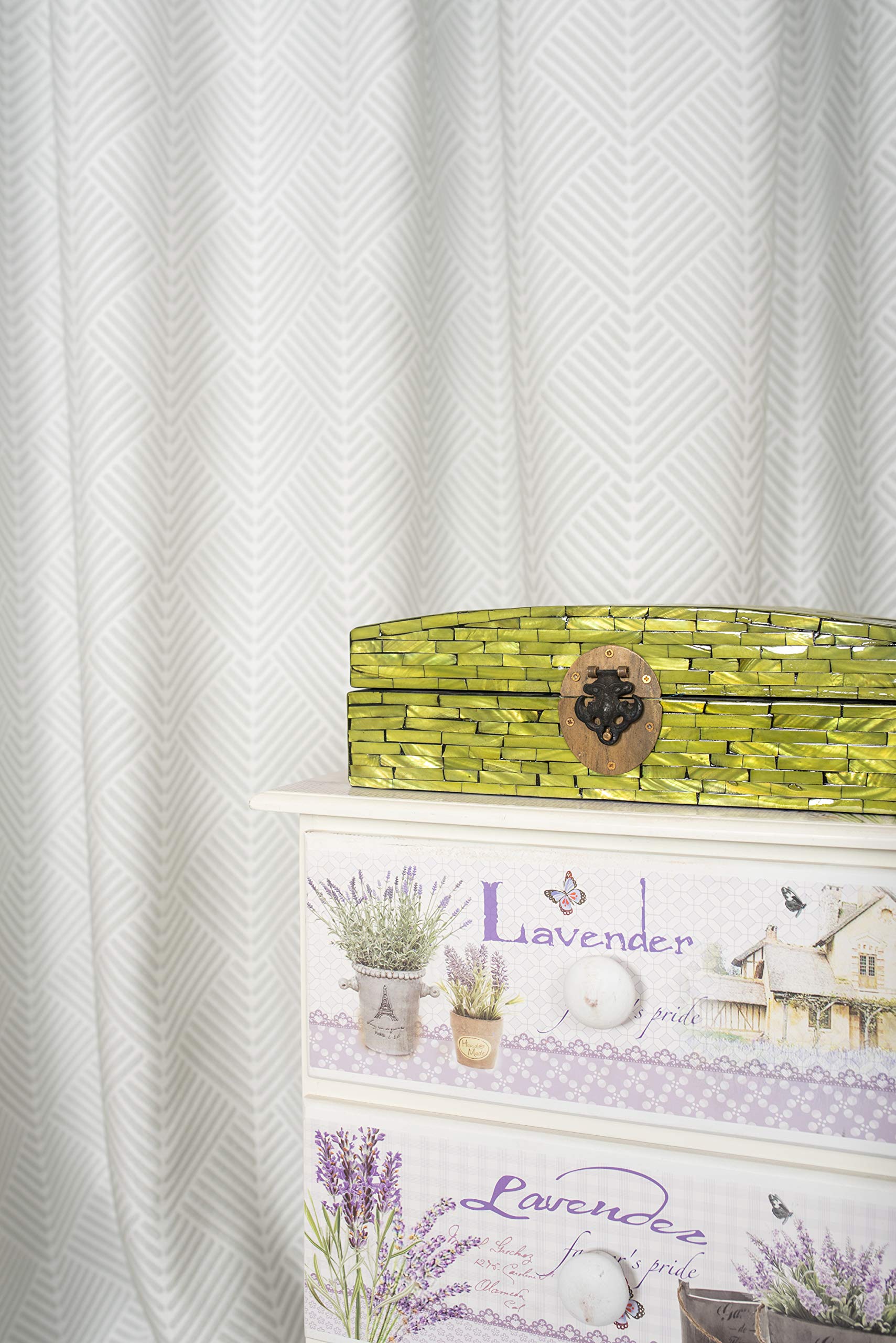 Mendola Interior Fausto Jacquard Tape Curtain, Grey, 210 x 260 cm