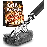 PePeng BBQ Grill Cleaning Brush, Heavy Duty Grill Cleaning Brush for Outdoor Grill, 3-Branch Stainless Steel Bristles Cleaner for Easier and Effective Clean, BBQ Tools for Gas/Charcoal Grilling Grates