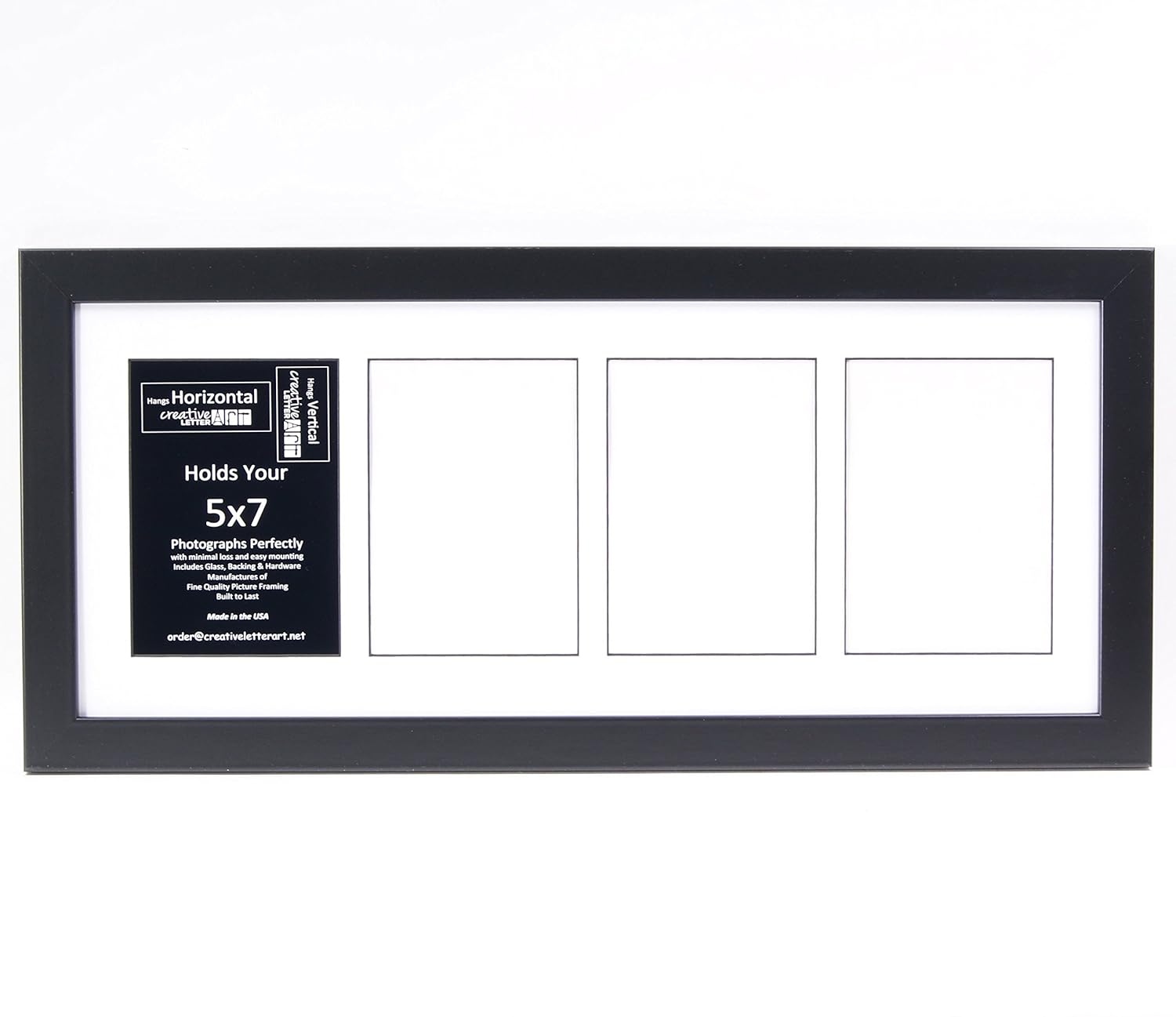 Creative Letter Art 4 Opening Glass Face Black Picture