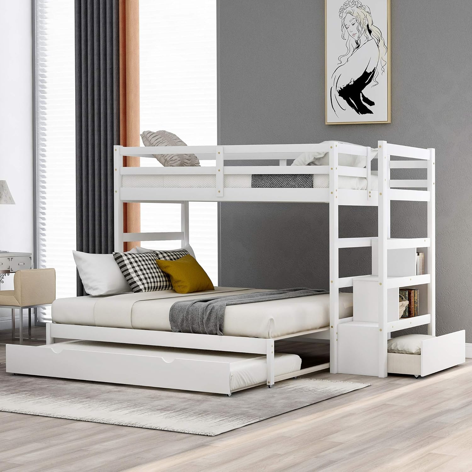 king loft bed with stairs