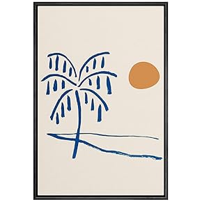 SIGNWIN Framed Canvas Wall Art Boho Decor Illustration...