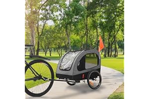 ANOUR Dog Bike Trailer,Pet Cart for Bicycle, Dog Buggy for Small and Medium,Under 88 Pounds