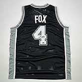 Facsimile Autographed De'Aaron Fox San Antonio Black Reprint Laser Auto Basketball Jersey Size Men's XL