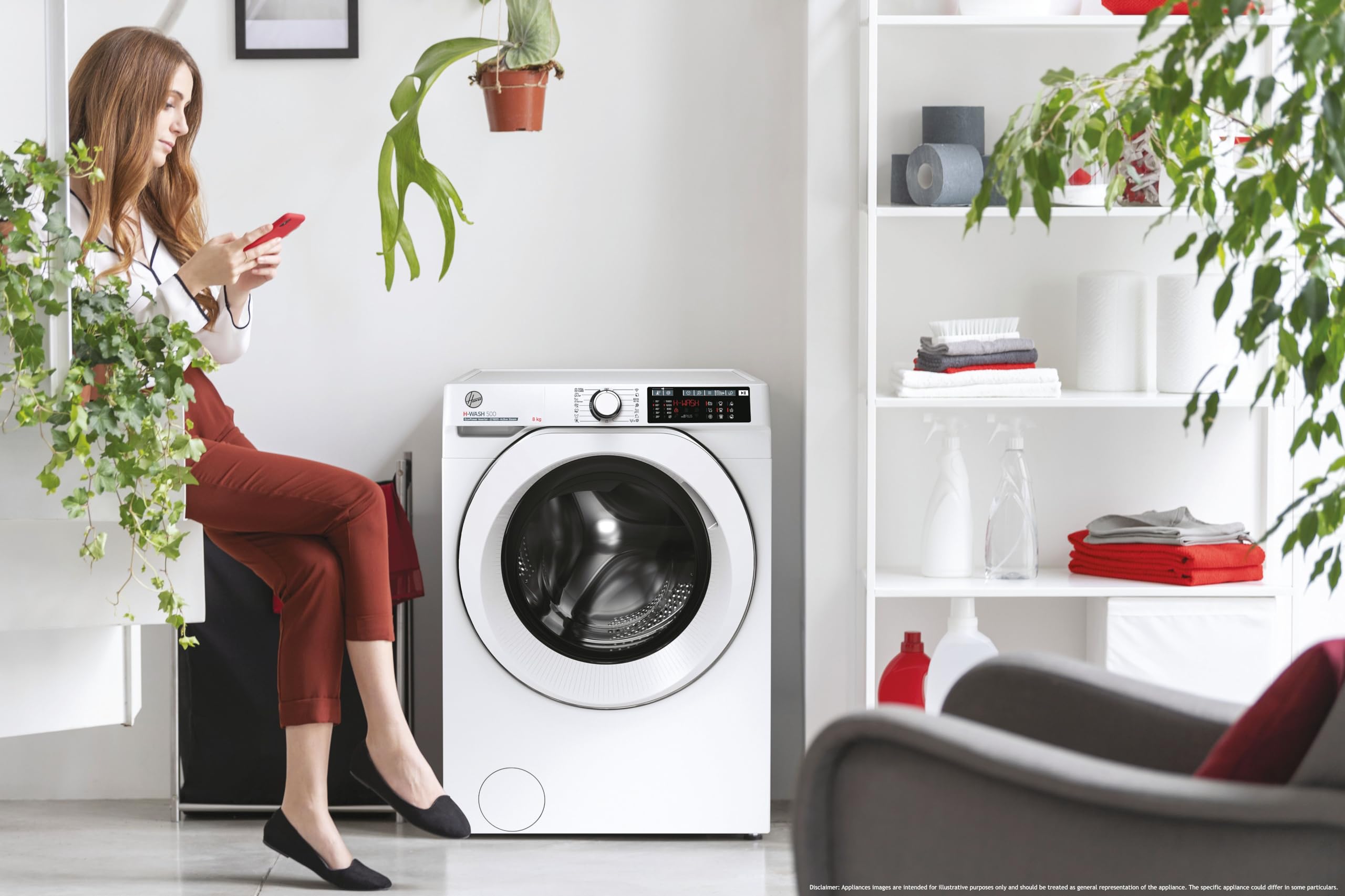 Hoover HWQ 48AMC/1-84 Waschmaschine I 8 kg I Wi-Fi und Bluetooth I Inverter-Motor I Dampfoption I Fleckenoption 7