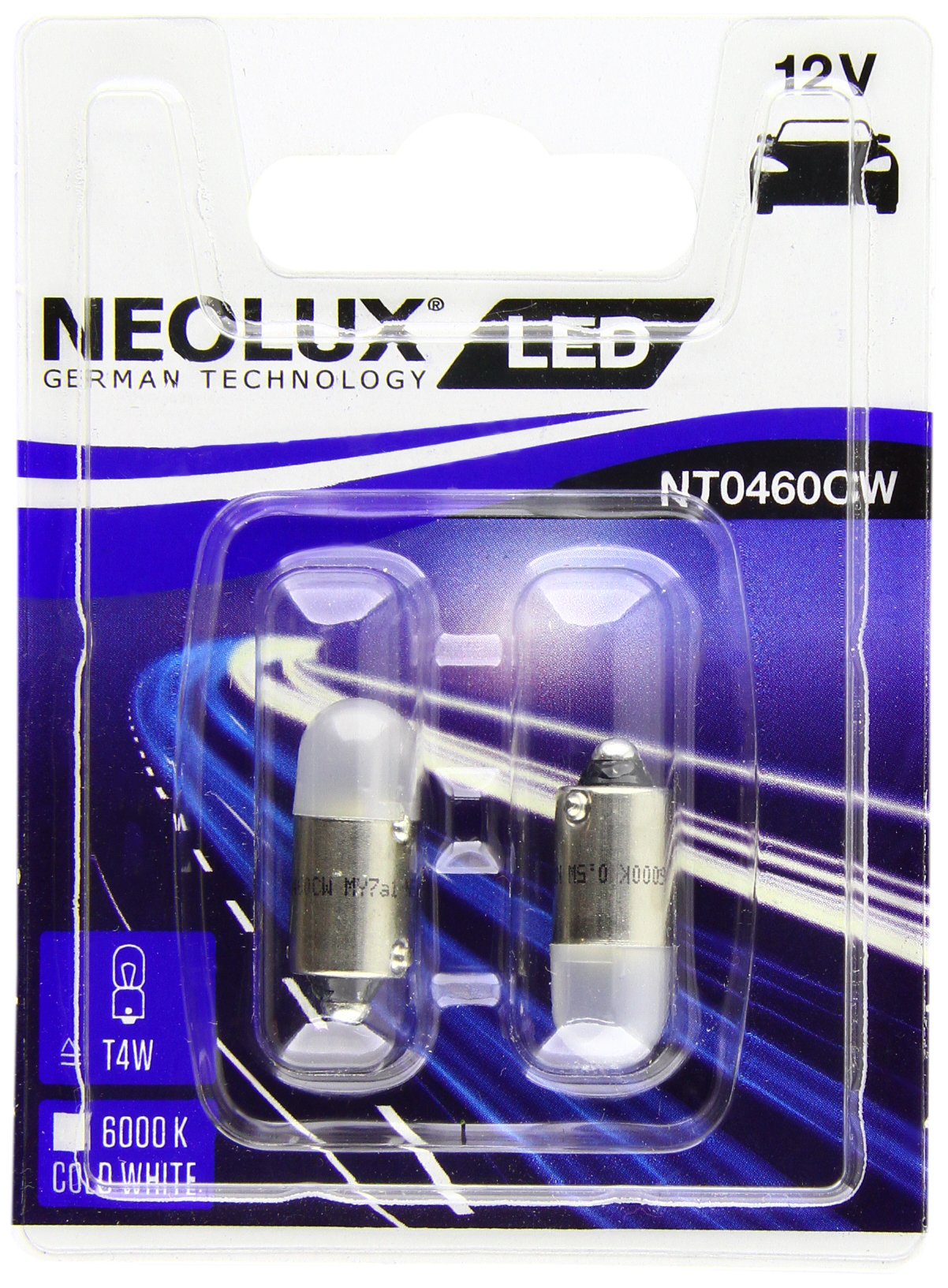 Osram NT0460CW-02B Neolux LED Retrofit, 12 V/ 0.5 W, Set of 2 - white/silver