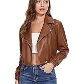 Fahsyee Faux Leather Jacket Women - Black Motorcycle Short Coat Moto Biker Blazer Casual Pleather Jackets Fashion S-XXL