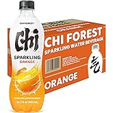 CHI FOREST Flavored Sparkling Water Beverage, Orange, 16.2 fl oz Bottles (pack of 15)