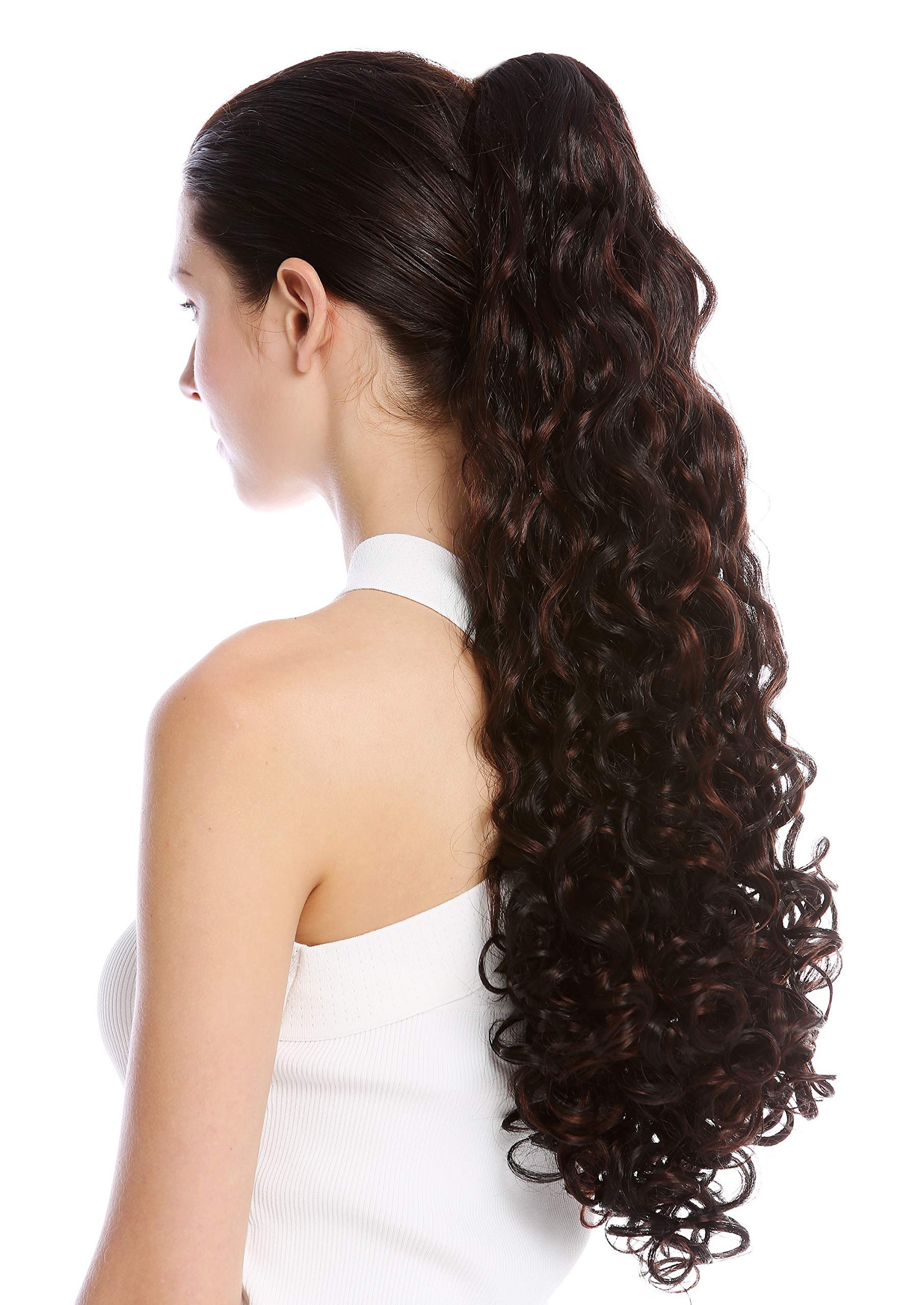 WIG ME UP - 9563B-V-2/33 Ponytail Hairpiece Extensions very long voluminous curled curls mahogany auburn brown blend 23inch