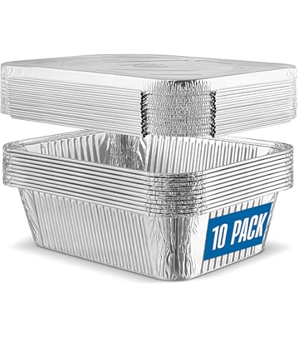Foil Baking Pans Sizes Aluminum Pans With Lids 9x13 [30 Sets] Aluminum
