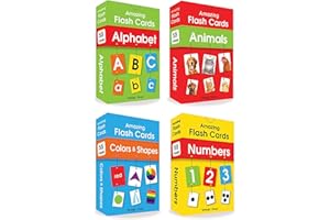 Amazing Flash Cards Set Of 4 Boxes: Early Development OF Preschool Toddler (220 Cards, Alphabet, Number, Animals, Colors And 