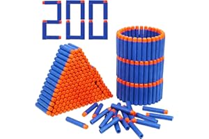 200PCS Refill Darts Bullets Ammo Pack Compatible for Nerf N-Strike Elite 2.0 Series DinoSquad – Work with All Elite Blasters 