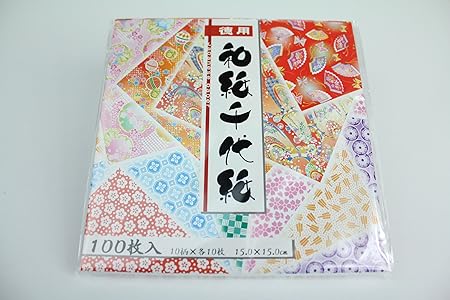 Amazon トーヨー 和紙 和紙千代紙 徳用 15cm角 10柄 100枚入 おりがみ 文房具 オフィス用品