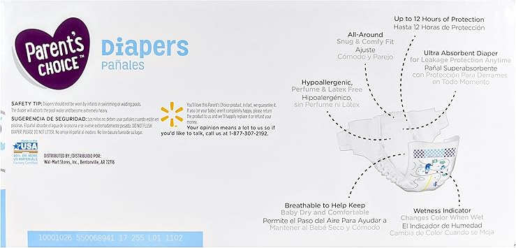 parents choice size 4 diapers weight