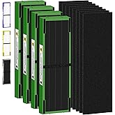 Pulluty FLT4825VO HEPA Toxin Absorber Filter B Replacement Compatible with G-Guardian Air Purifiers AC4825 AC4825E AC4825W AC4300 AC4800 AC4900 AC4850,4 H13 True HEPA Filters+8 Carbon Pre-Filters