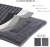 BVAGSS Reversible Memory Foam Dog Bed Mat 76x50x4 cm Light Grey view 3
