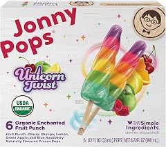 JonnyPops® Unicorn Twist Organic Enchanted Fruit Punch Frozen Pops 6ct