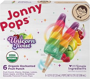 JonnyPops® Unicorn Twist Organic Enchanted Fruit Punch Frozen Pops 6ct