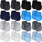 Newcotte Adjustable Baby Mittens No Scratch Newborn Cotton Breathable Gloves Warm Baby Mitts for Boys