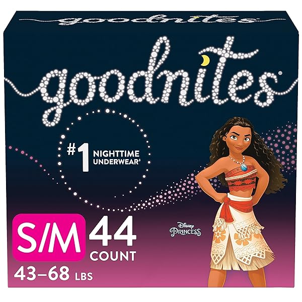 GOODNITES GOODNITES BEDWETTING UNDERWEAR FOR GIRLS, S/M, 44...