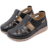 Touchmosees Bohemia Wedge Sandals - Women's Ankle Strap Causal Gladiator Shoes Summer Outdoor Beach Athletic Sandals