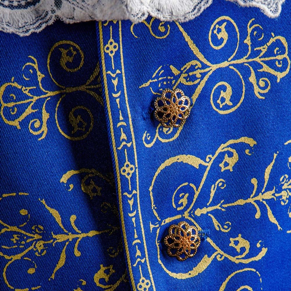 SIDNOR Beauty and The Beast Prince Dan Stevens Blue Uniform Cosplay Costume Outfit Suit: Clothing