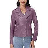 YUCOLEN Womens Faux Leather Jackets Zip Up Coats Fall Winter Fashion Outfits Outerwear Clothes