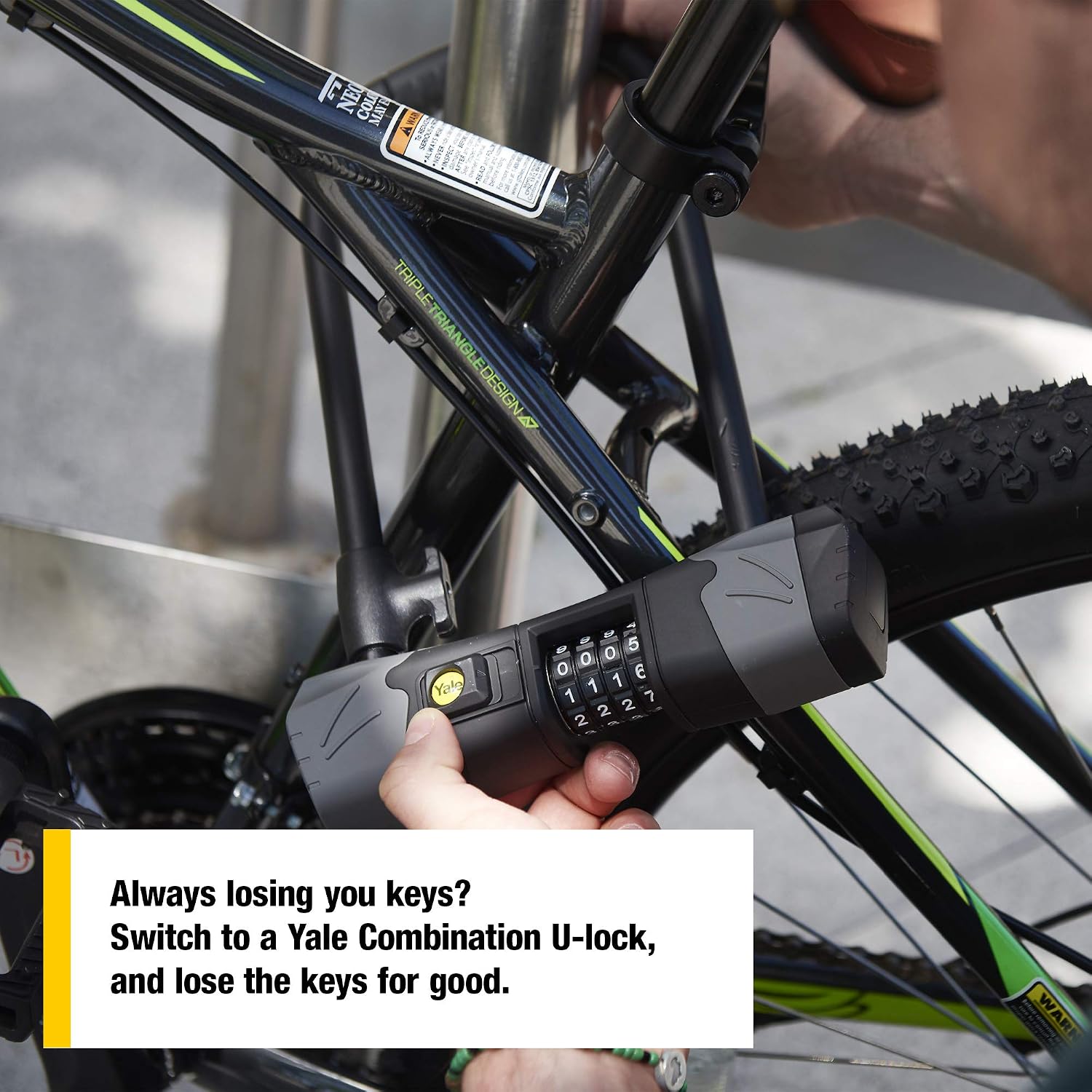 Yale YCUL2/13/230/1 Standard Security Defendor Combination Bike Lock, Black, 230mm - Image 4